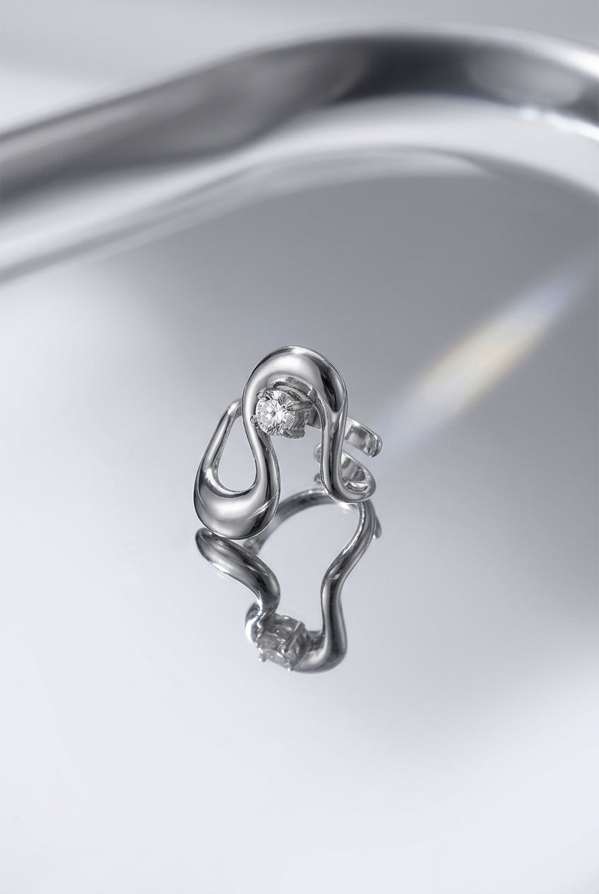 Stainless Steel Statement Rings Irregular Shape Casual Daily Simple Series Women's jewelry
