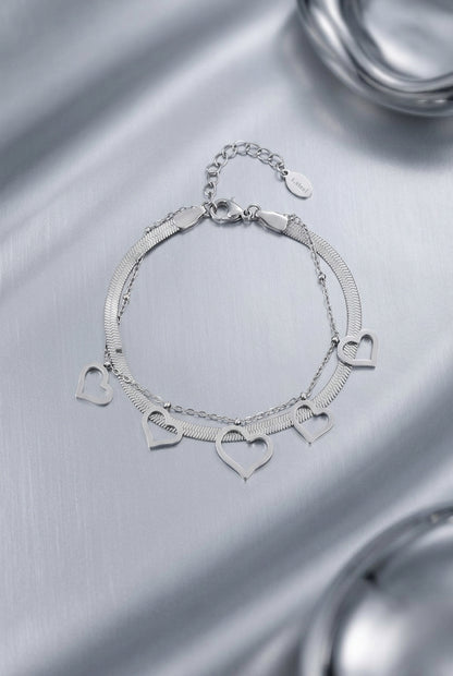 chunky heart bracelet
