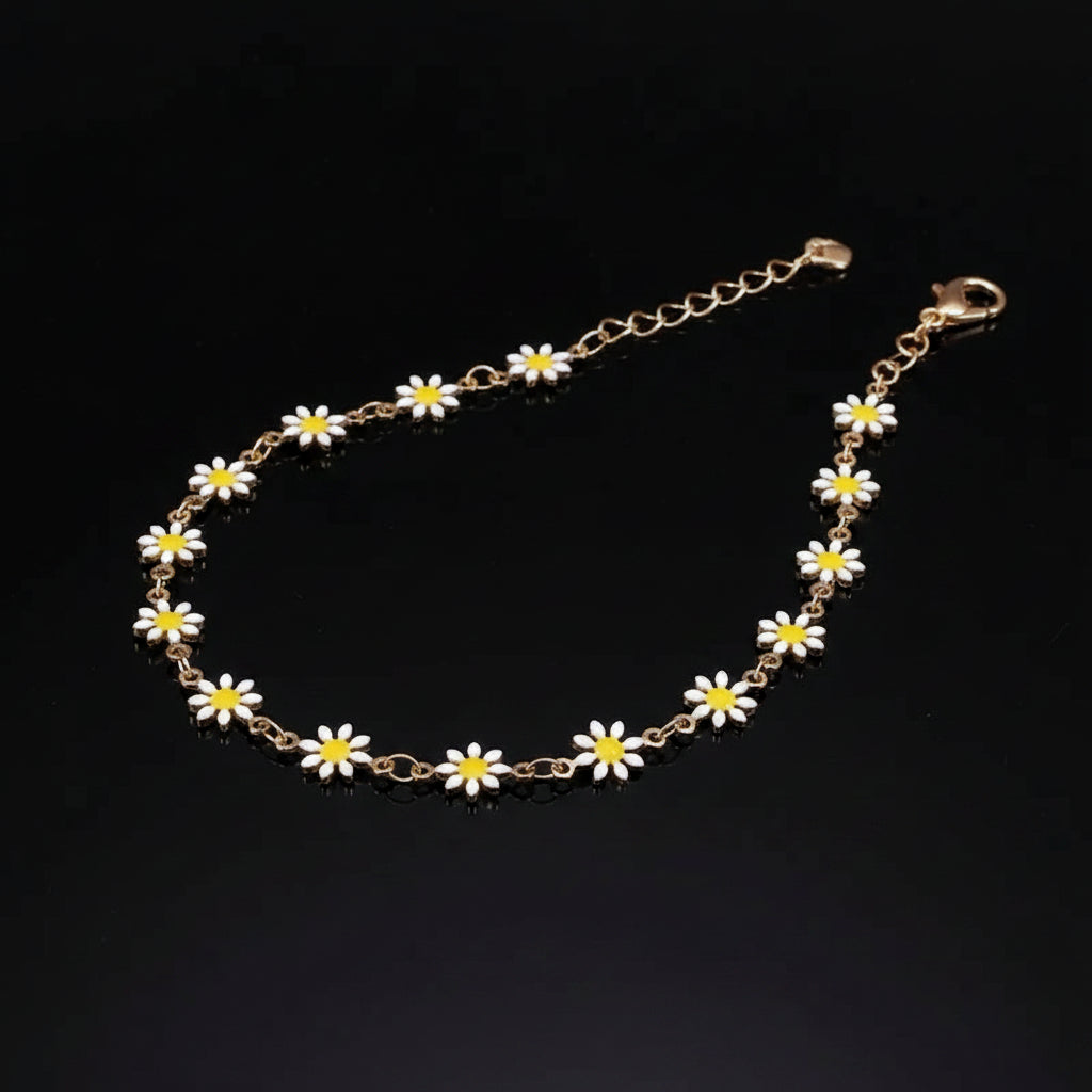 Collier Ras-de-Cou Marguerite Fleurie – Plaqué Argent