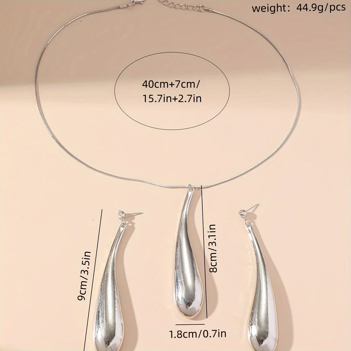 Ensemble Feng Shui Strass - Collier et Boucles d'Oreilles