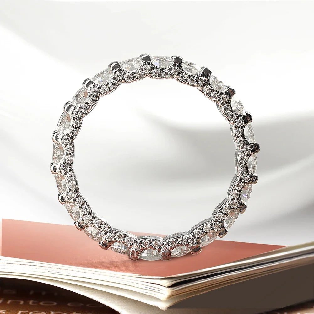 Bague Serenity en Moissanite 3mm - Argent 925 Plaqué Or 18K