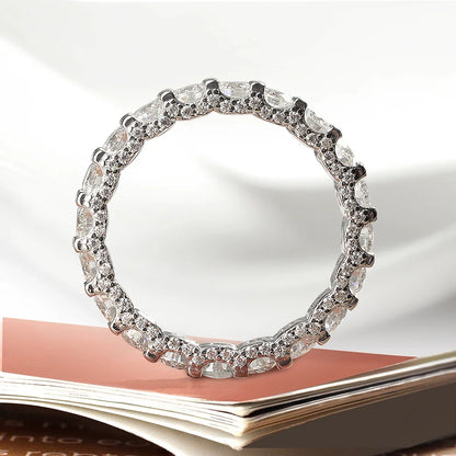 Bague Serenity en Moissanite 3mm - Argent 925 Plaqué Or 18K