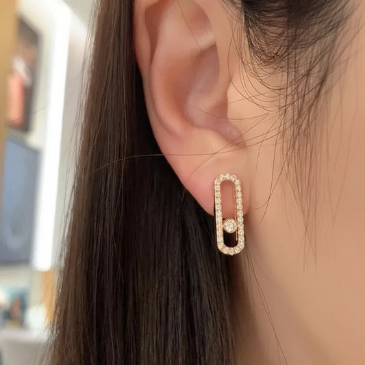 Boucles d'Oreilles MOVE Argent S925 - Accessoire Luxe Femme