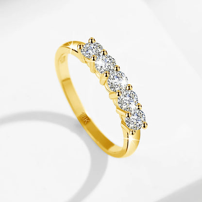 Bague Fiançailles Or 18K Moissanite Certifiée