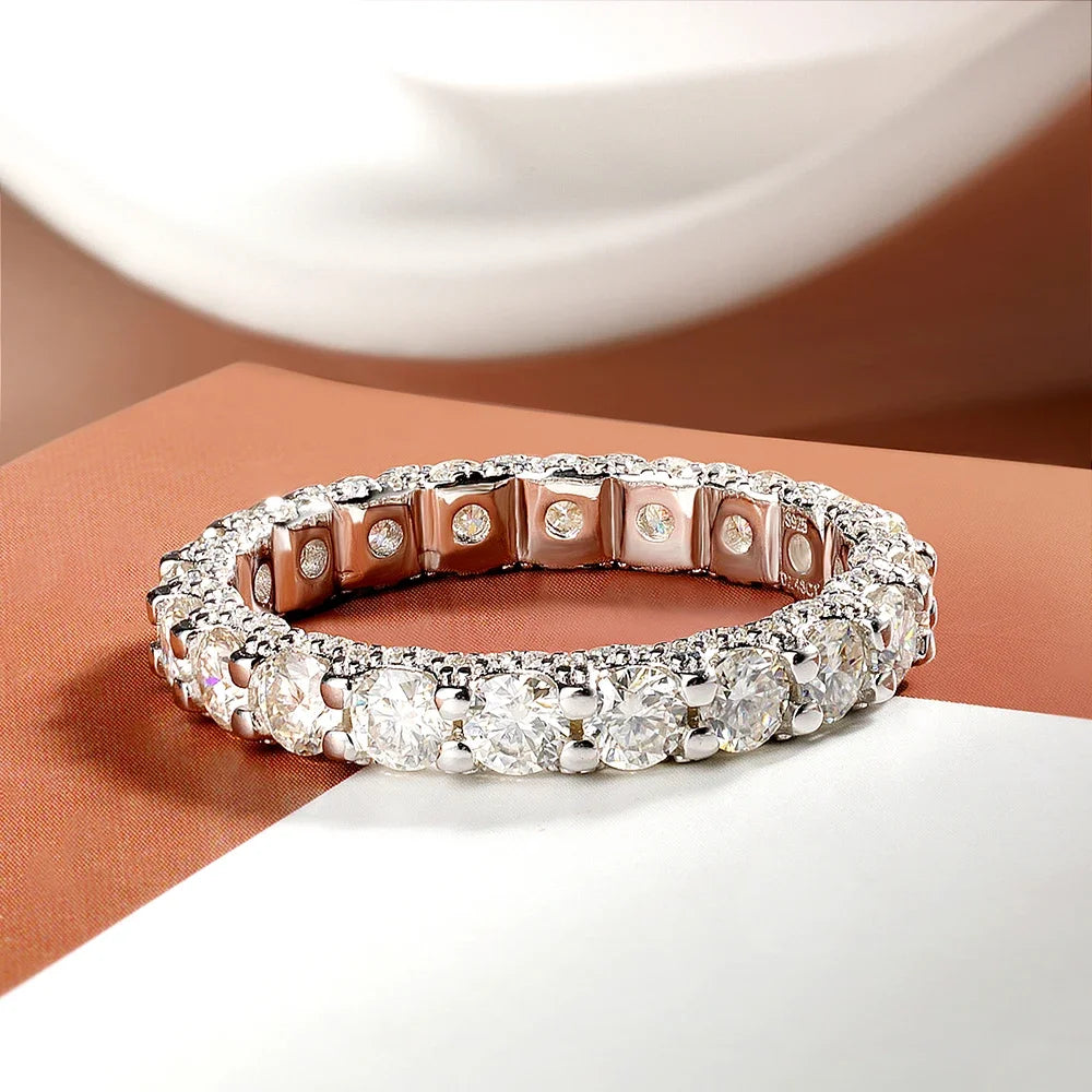 Bague Serenity en Moissanite 3mm - Argent 925 Plaqué Or 18K