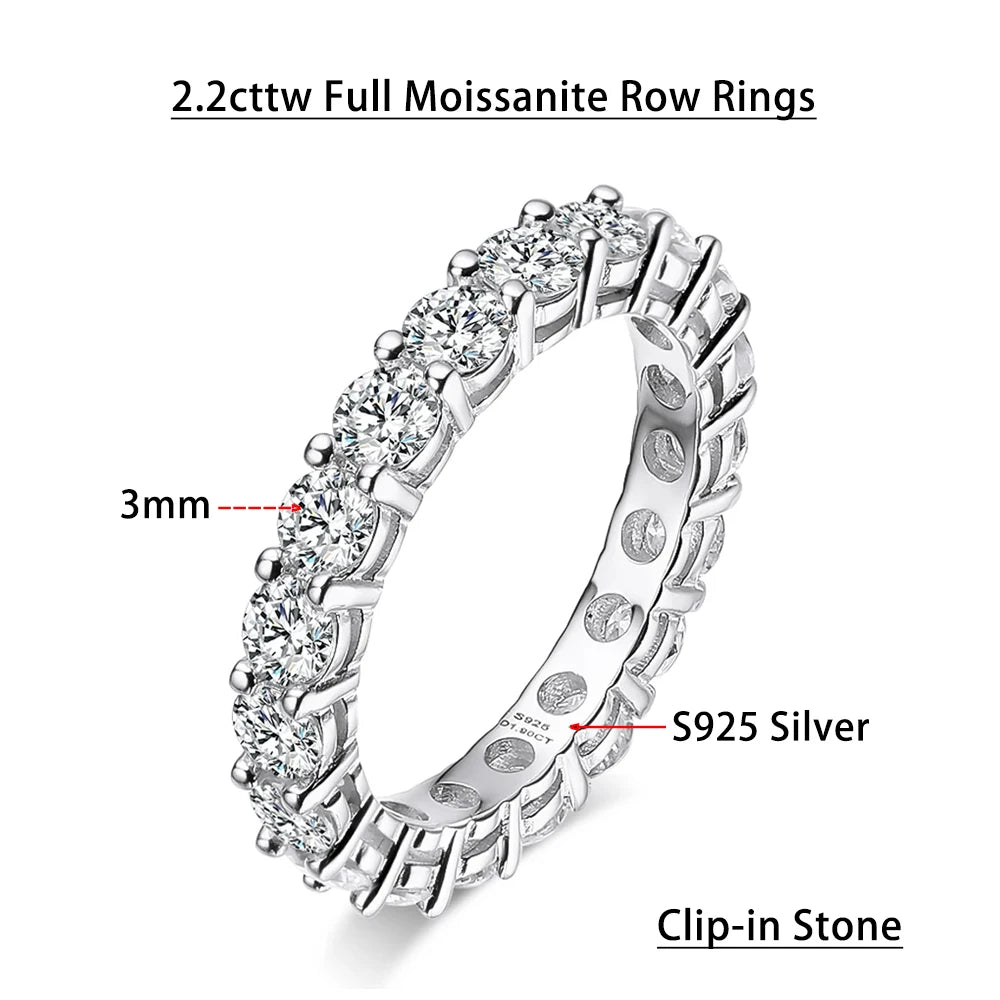 Bague Serenity en Moissanite 3mm - Argent 925 Plaqué Or 18K