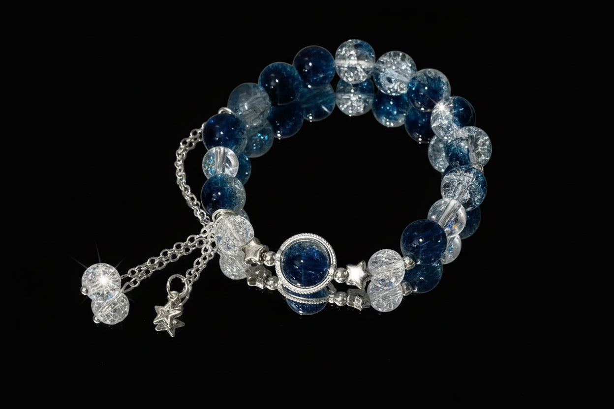 Lot de 6 Bracelets Femme Argent 925 Strass - Charme Ciel Étoilé Coréen Luxe