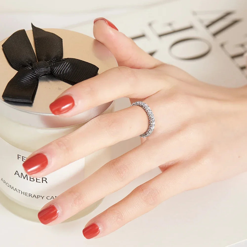 Bague Serenity en Moissanite 3mm - Argent 925 Plaqué Or 18K