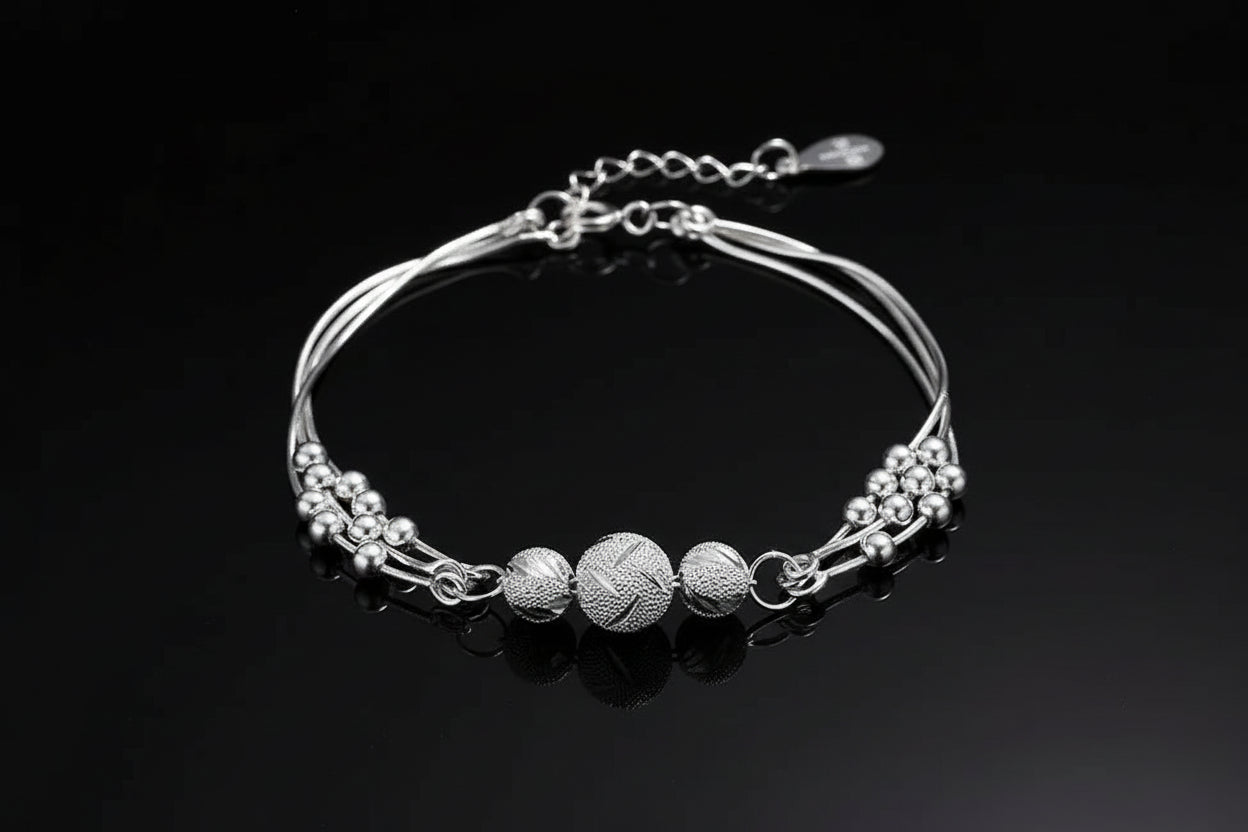 Lot de 6 Bracelets Femme Argent 925 Strass - Charme Ciel Étoilé Coréen Luxe