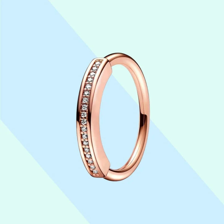 New Hot 925 Silver Colorful Timeless Pavé Triple-row Rings Wedding Diy Charm Luxury DIY Jewelry Gifts