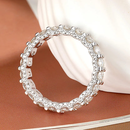 Bague Serenity en Moissanite 3mm - Argent 925 Plaqué Or 18K