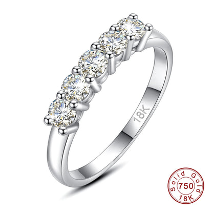 Bague Fiançailles Or 18K Moissanite Certifiée