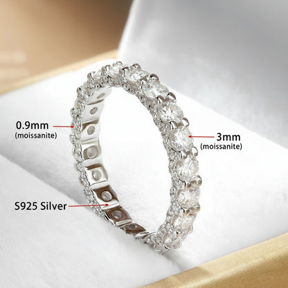 Bague Serenity en Moissanite 3mm - Argent 925 Plaqué Or 18K