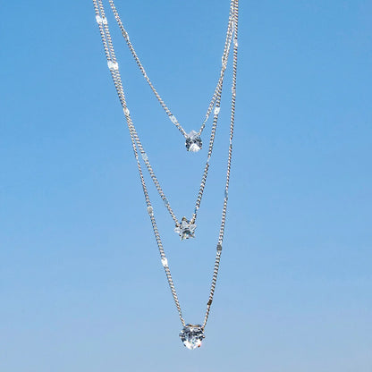 Collier Multi-Rangs Cristal Scintillant