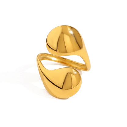 Bague Sculptée Dorée – Acier Inoxydable Plaqué Or 18K