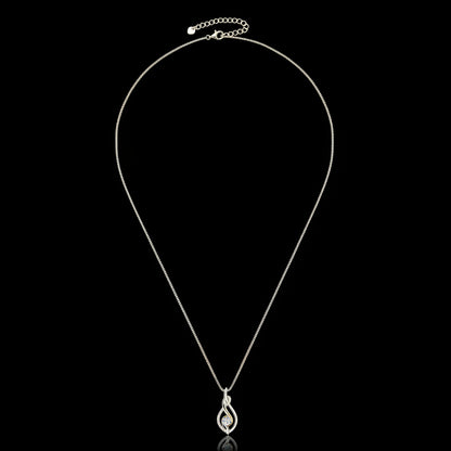 Collier Moissanite 0.43ct  Plaqué Or 18K - Pendentif Torsadé Choker Certifié GRA