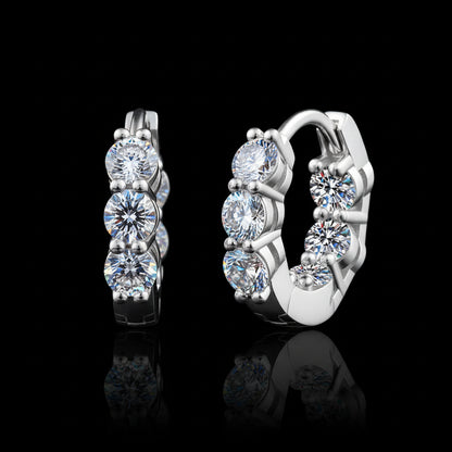 Créoles Moissanite 4.5mm Argent 925