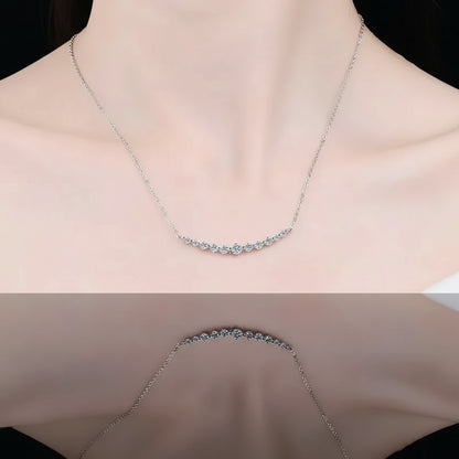Collier Argent 925 Moissanite 1.1ct - Pendentif Brillant Femme Certifié GRA