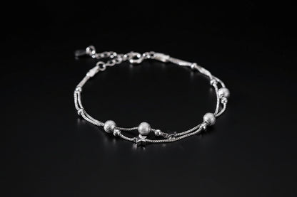 Lot de 6 Bracelets Femme Argent 925 Strass - Charme Ciel Étoilé Coréen Luxe