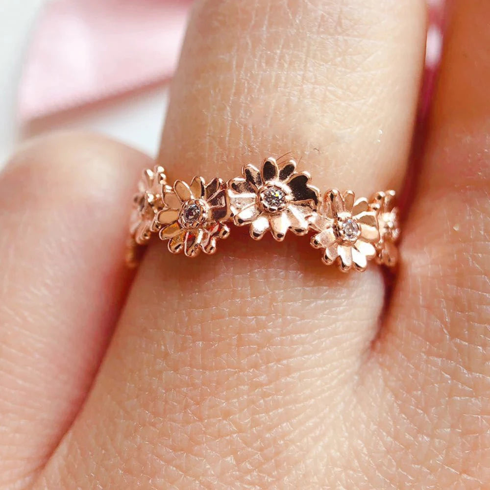 New Hot 925 Silver Crown Sparkling Rings Sun Moon Celestial Heart Women's Set Ring Wedding Diy Charm Luxury DIY Jewelry Gift