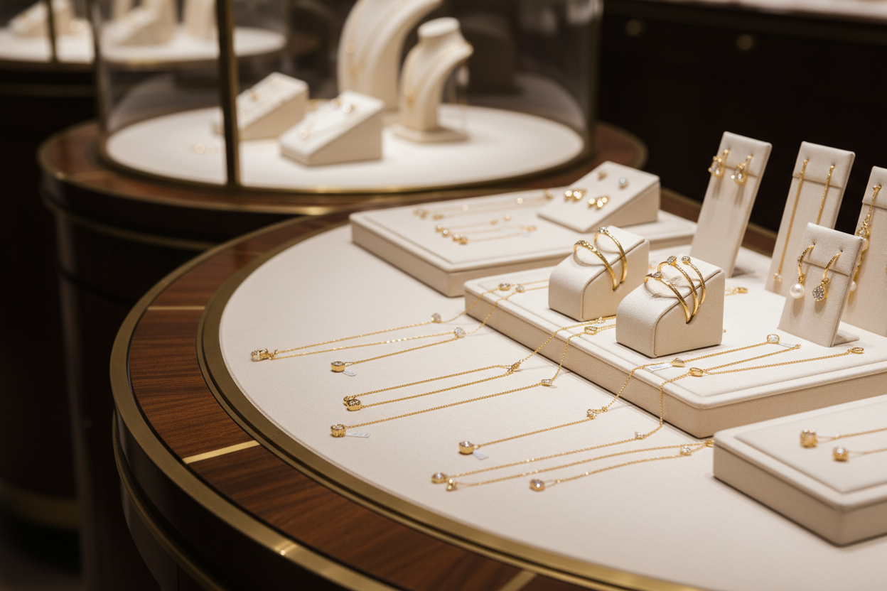 Collection de bijoux plaqués or